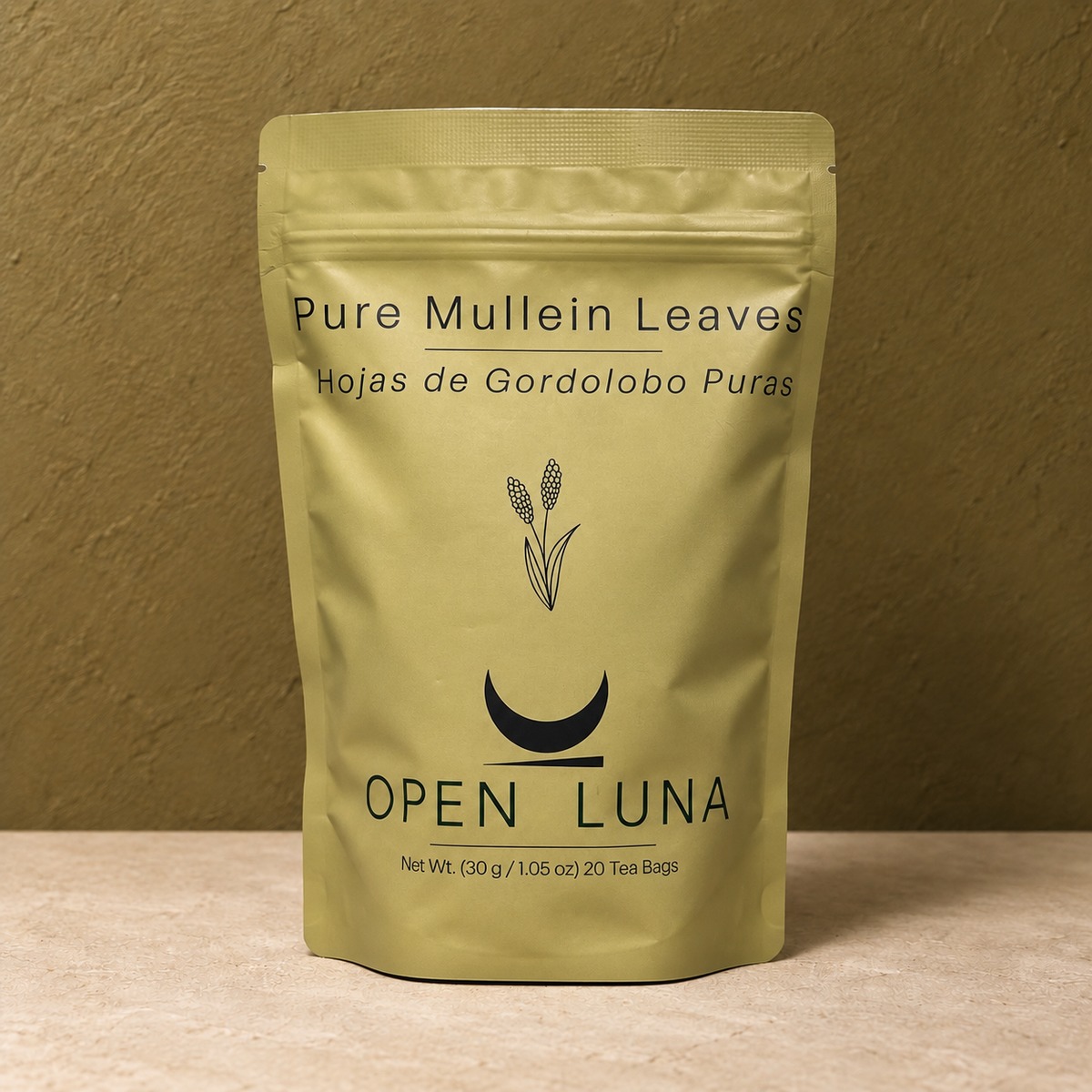 Pure Mullein Leaves - Hojas de Gordolobo Puras - 20 Tea Bags