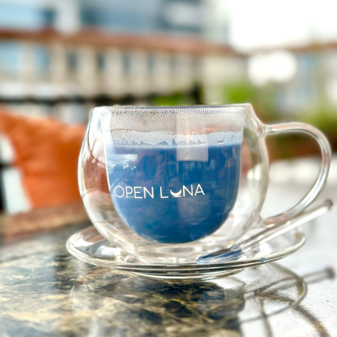 %60 off - Set de Taza de Vidrio Doble Capa con Base y Cuchara