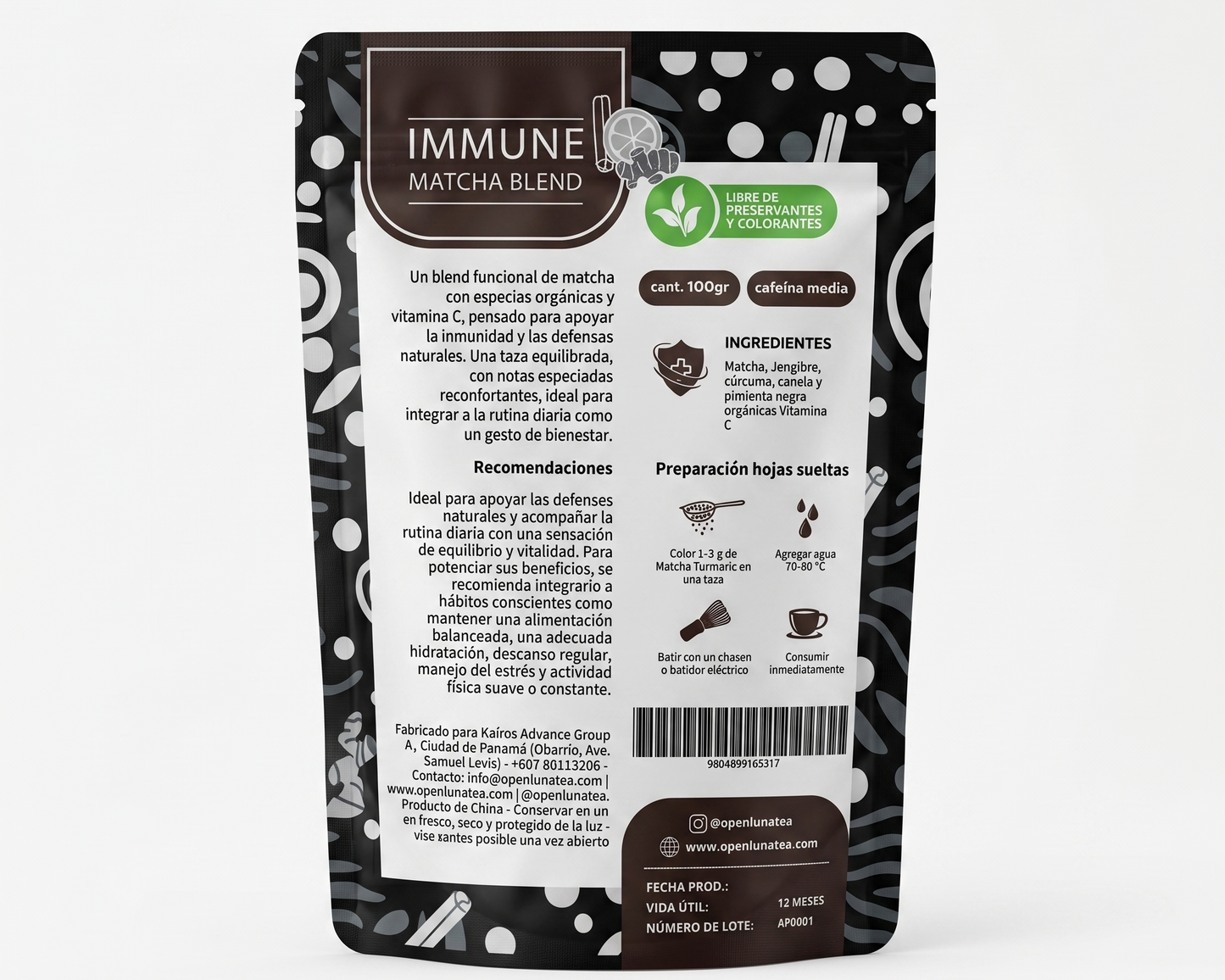 Inmuno Blend Matcha 100G 🍵✨