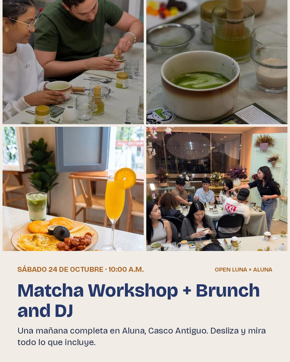 Matcha Workshop + Brunch and DJ, sábado 24 de octubre en Aluna