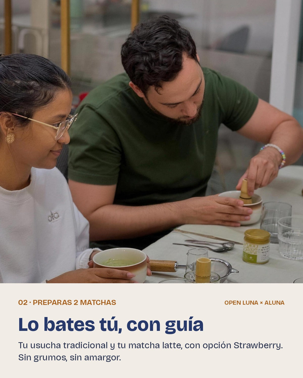 02 Preparas 2 matchas: usucha y matcha latte