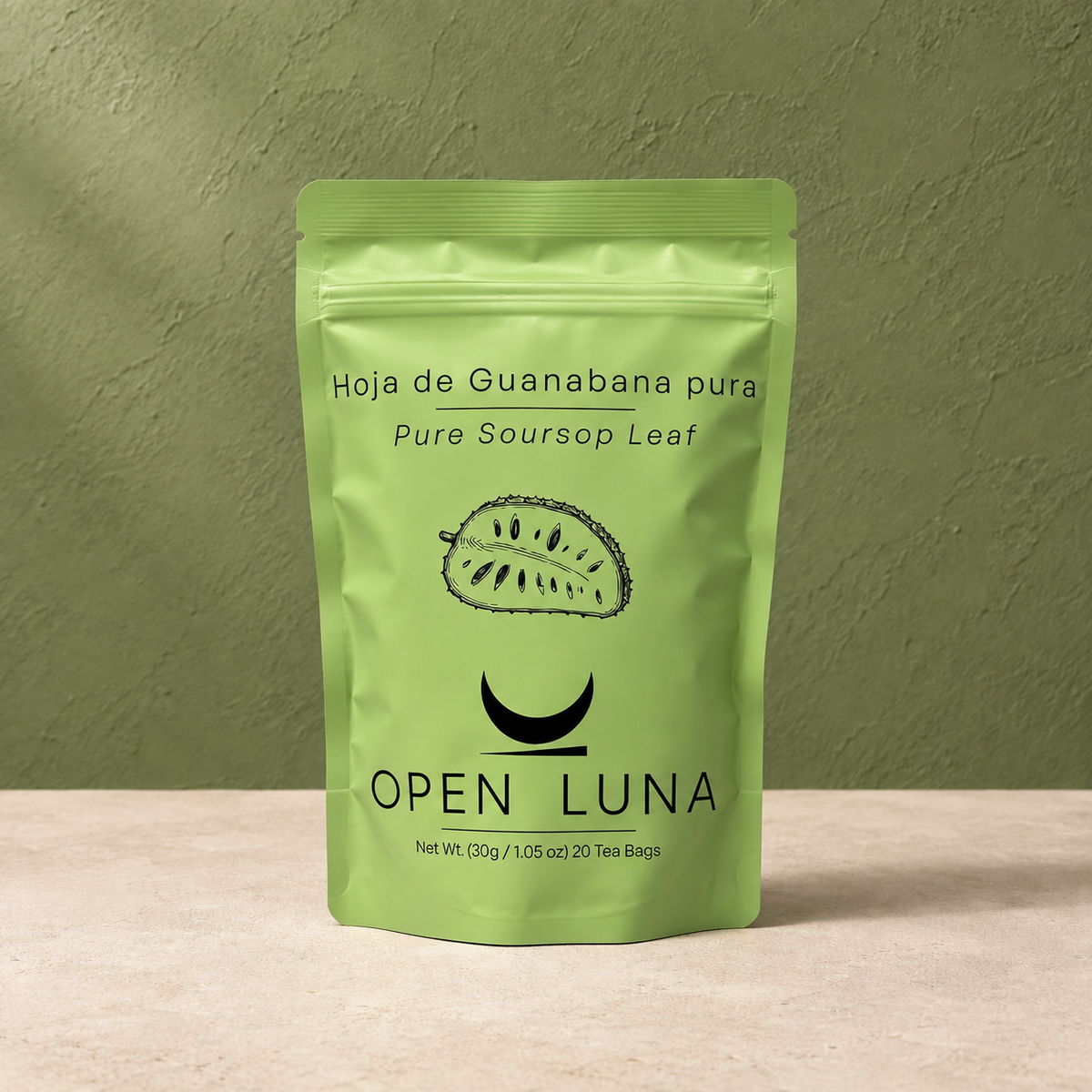 Pure Soursop Leaf - Hojas de Guanabana  Pura - 20 Tea Bags