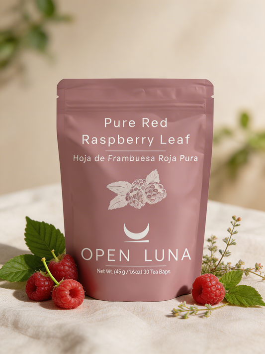 Pure Red Raspberry Leaf- Hoja de Frambuesa Roja Pura - 30 Tea bags