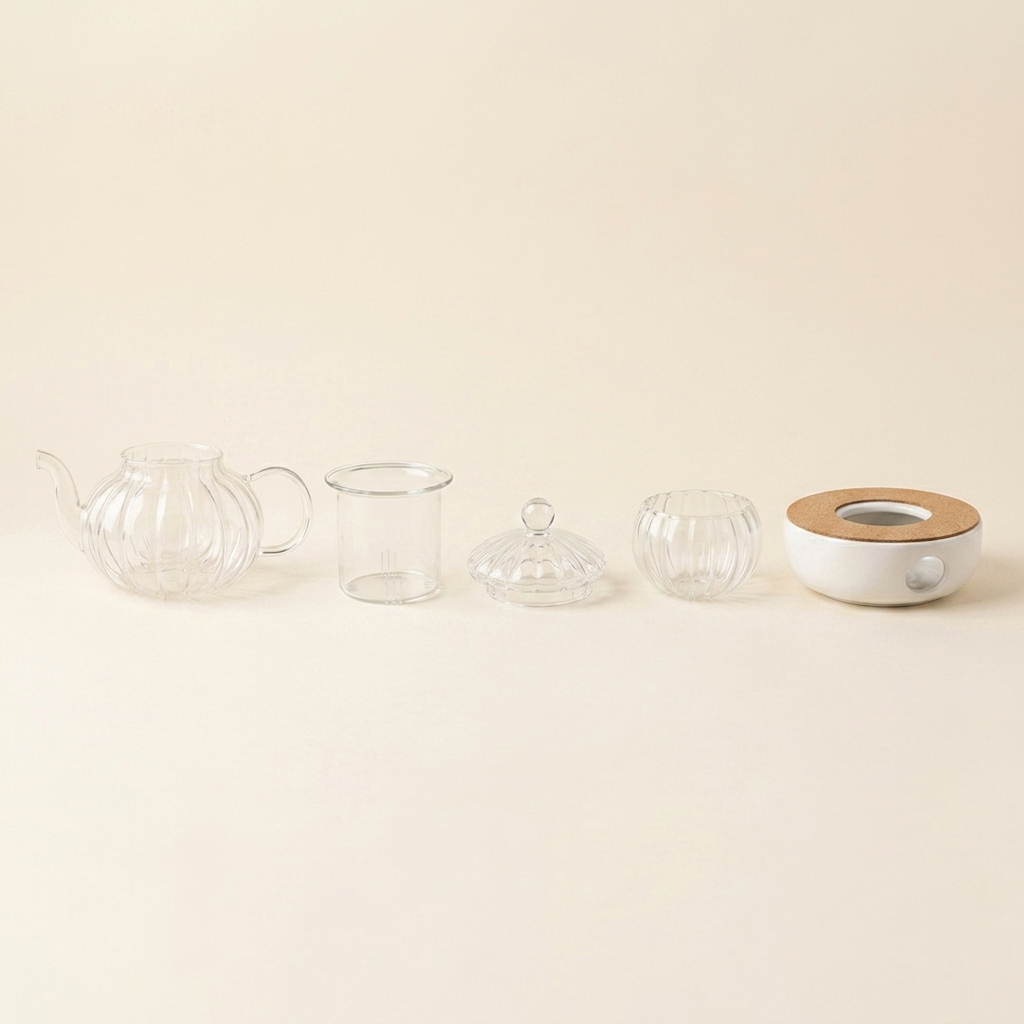 🫖 KIT TETERA DE RAYAS + BASE + TAZA 🫖