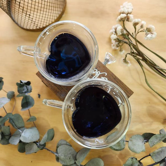 Kit de 2 tazas de corazón de 180ml