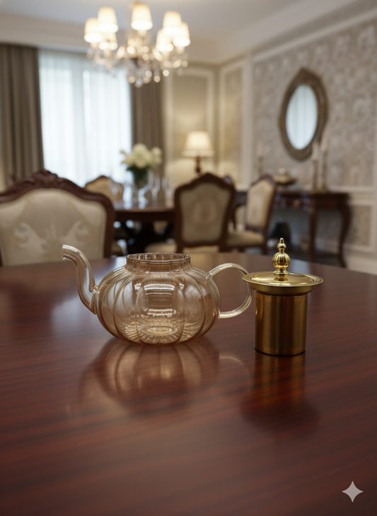 Tetera Dorada Resistente al Fuego